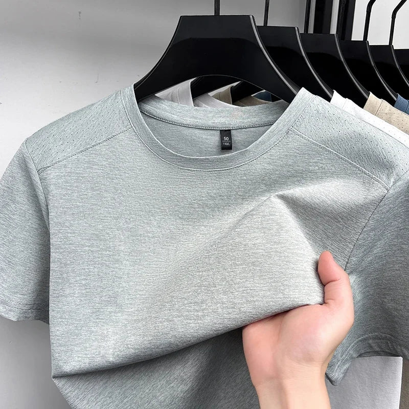 Men's Training Tee - Round Neck, Vented Sweat-Wicking Fabric