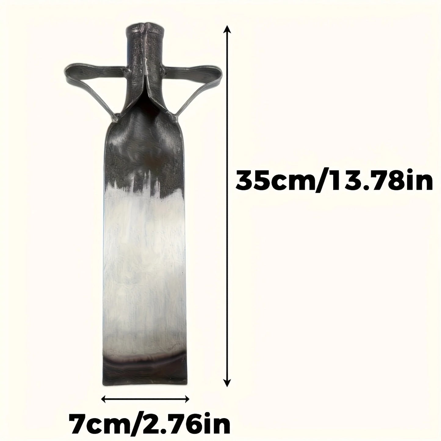 Heavy-Duty Manganese Steel Garden Spade - Reinforced Blade, Hardened Edge, Solid Wood Handle. No Electricity Needed.