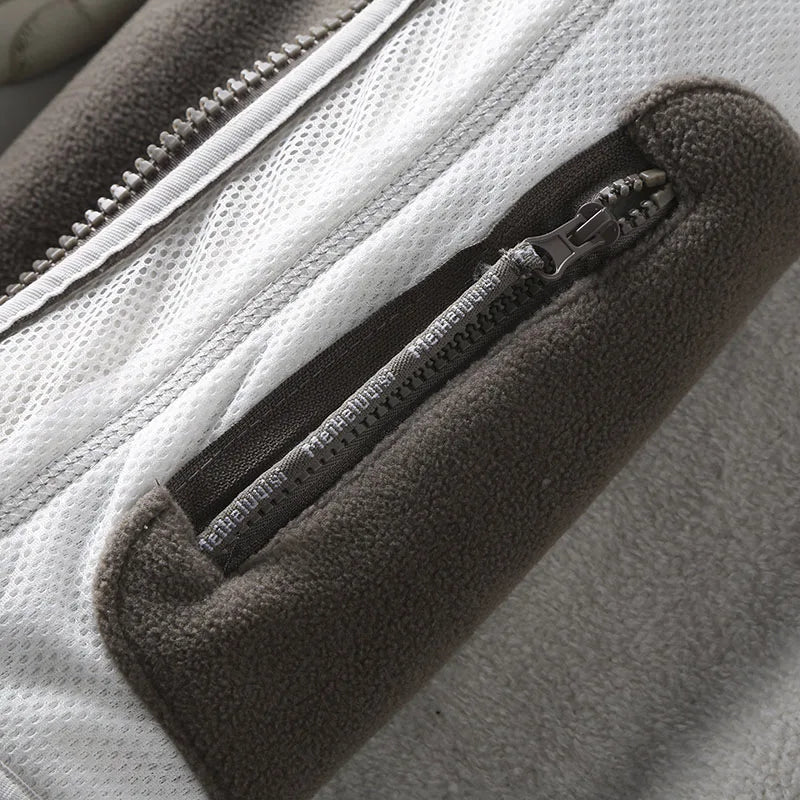 Men's Thick Polar Fleece Winter Jacket - Warm Zip-Up Outdoor Coat - photo 4