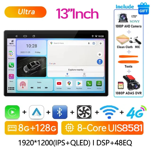 13.1" Android Touchscreen for Mercedes-Benz Smart 453 (2014–2020) — CarPlay, GPS Navigation, WiFi, HD