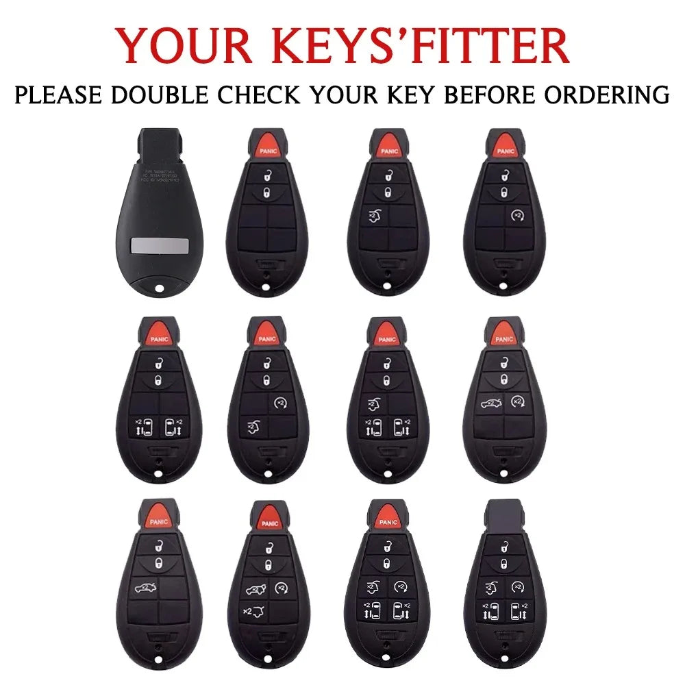 TPU Key Fob Cover for Dodge, Jeep & Chrysler Fobik Keyless Remote