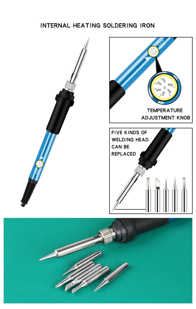 Adjustable Temperature Electric Soldering Iron 110V(US plug) /220V(EU Plug) 60W  Soldering Iron Welding Solder Repair Tool