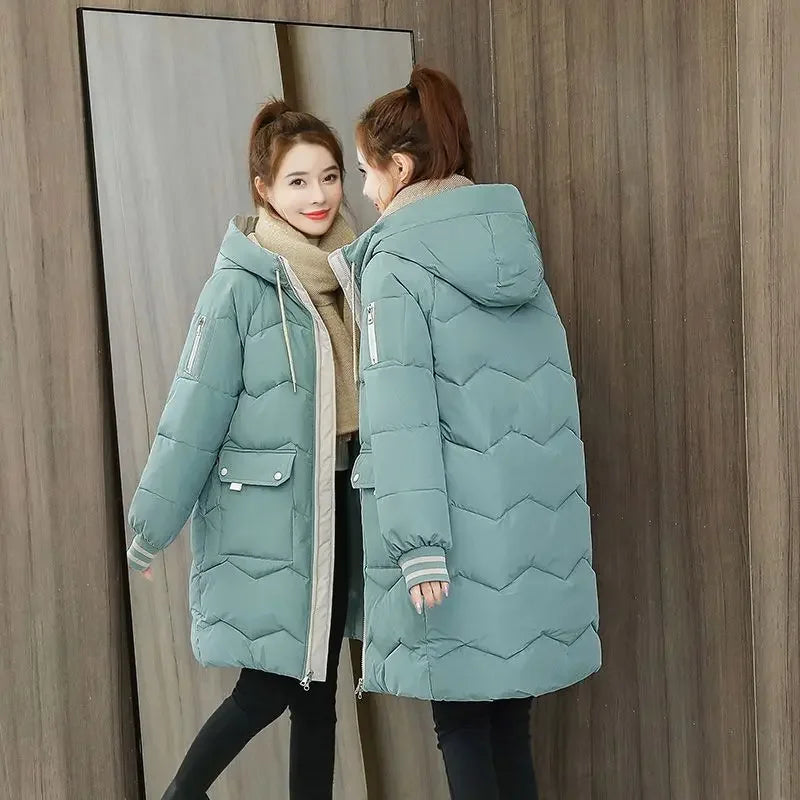 Women's Long Hooded Parka - Thick Padded Windproof Winter Coat - photo 7
