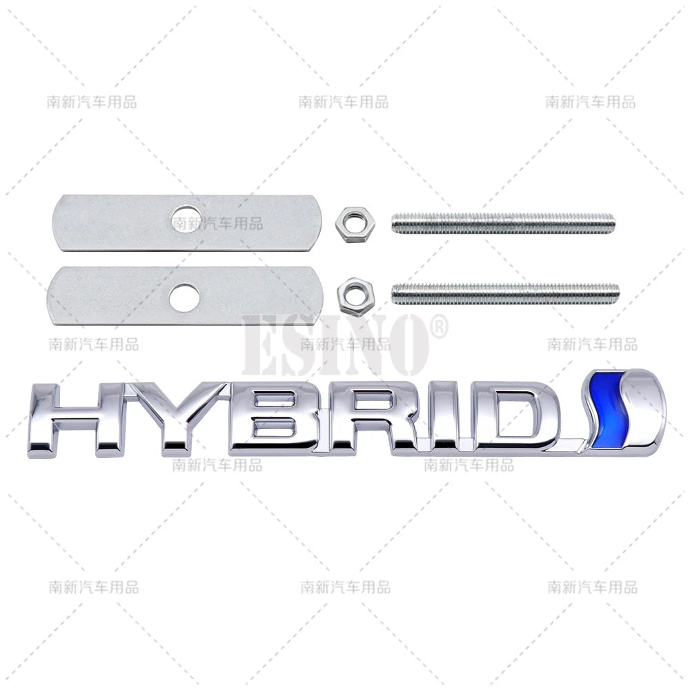Car Styling Hybrid 3D Grill Rear Trunk Fender Metal Chrome Zinc Alloy Emblem Badge for Toyota RAV 4 Prado Camry Corolla Yaris