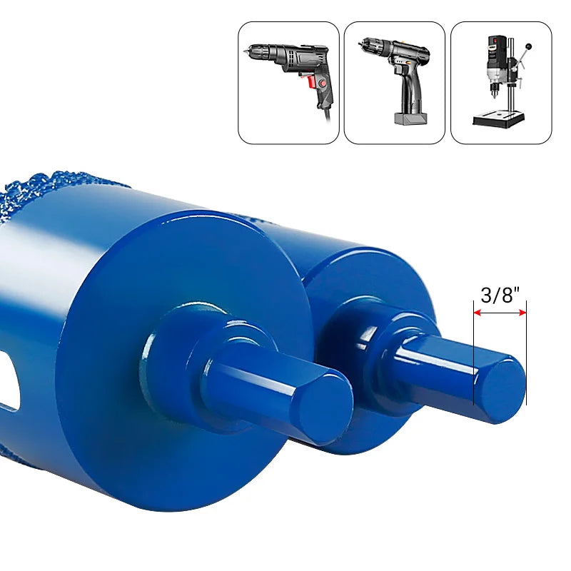 10 Pc Diamond Core Drill Bit Set 6-50mm, Vacuum Brazed Hole Saw