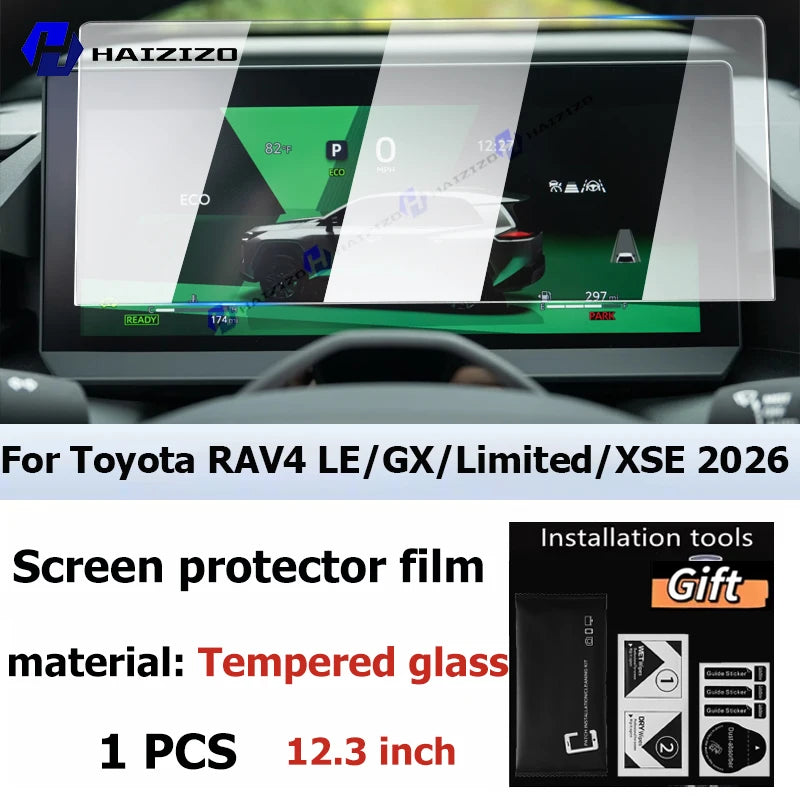 For Toyota RAV4 2026 Car interior GPS navigation matte anti-glare protective film LCD screen tempered glass film accessories