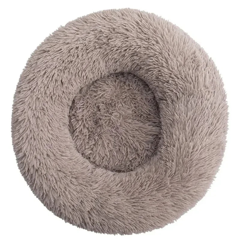 Round Plush Pet Bed — Super-Soft Washable Bed for Cats & Dogs (40–90cm)