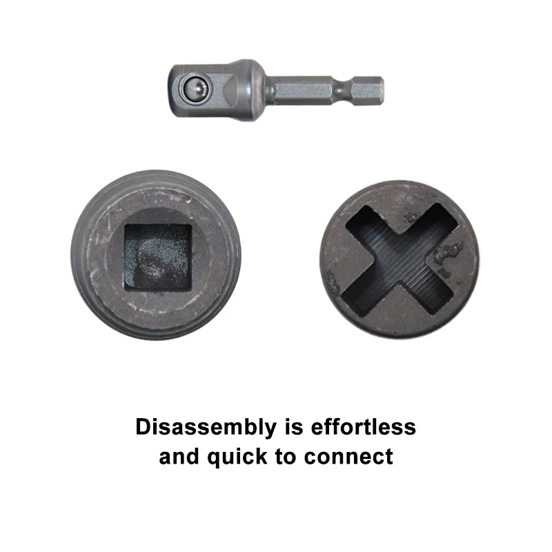 Automotive High Hardness Cross-Shape Socket Wrench Electric Conversion Connect Rod Tire Unload Labor-Save Jack Tool
