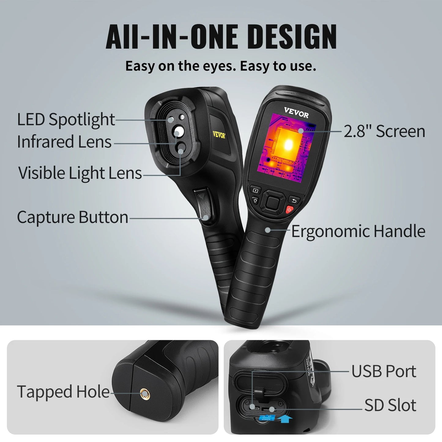 SucceBuy SC240 Handheld Thermal Imaging Camera — 240x180 IR, 20Hz, 16GB
