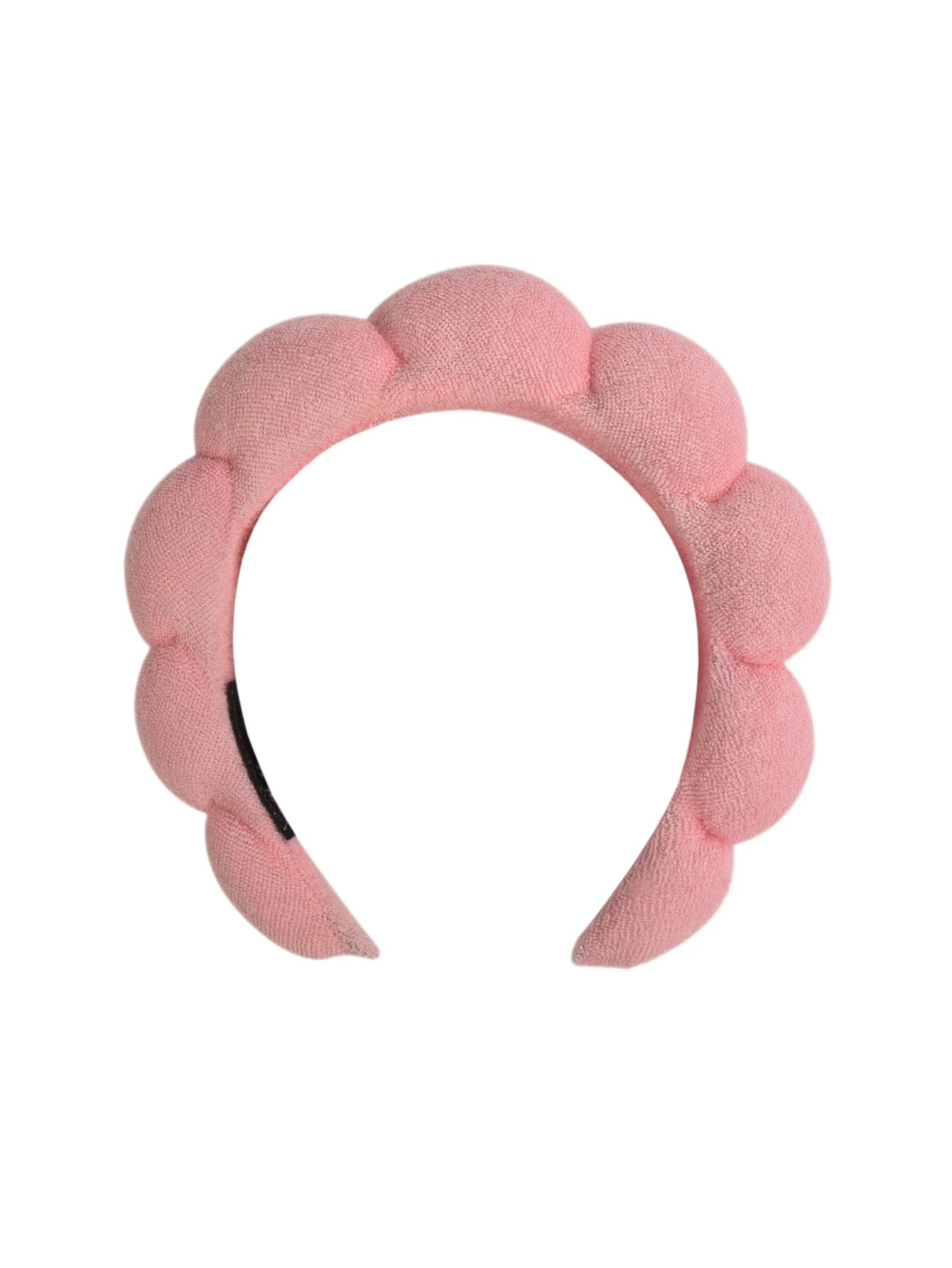 Spa Bubble Headband for Washing Face – Microfiber Puffy Scrunchie Wristband for Skincare & Makeup Routine