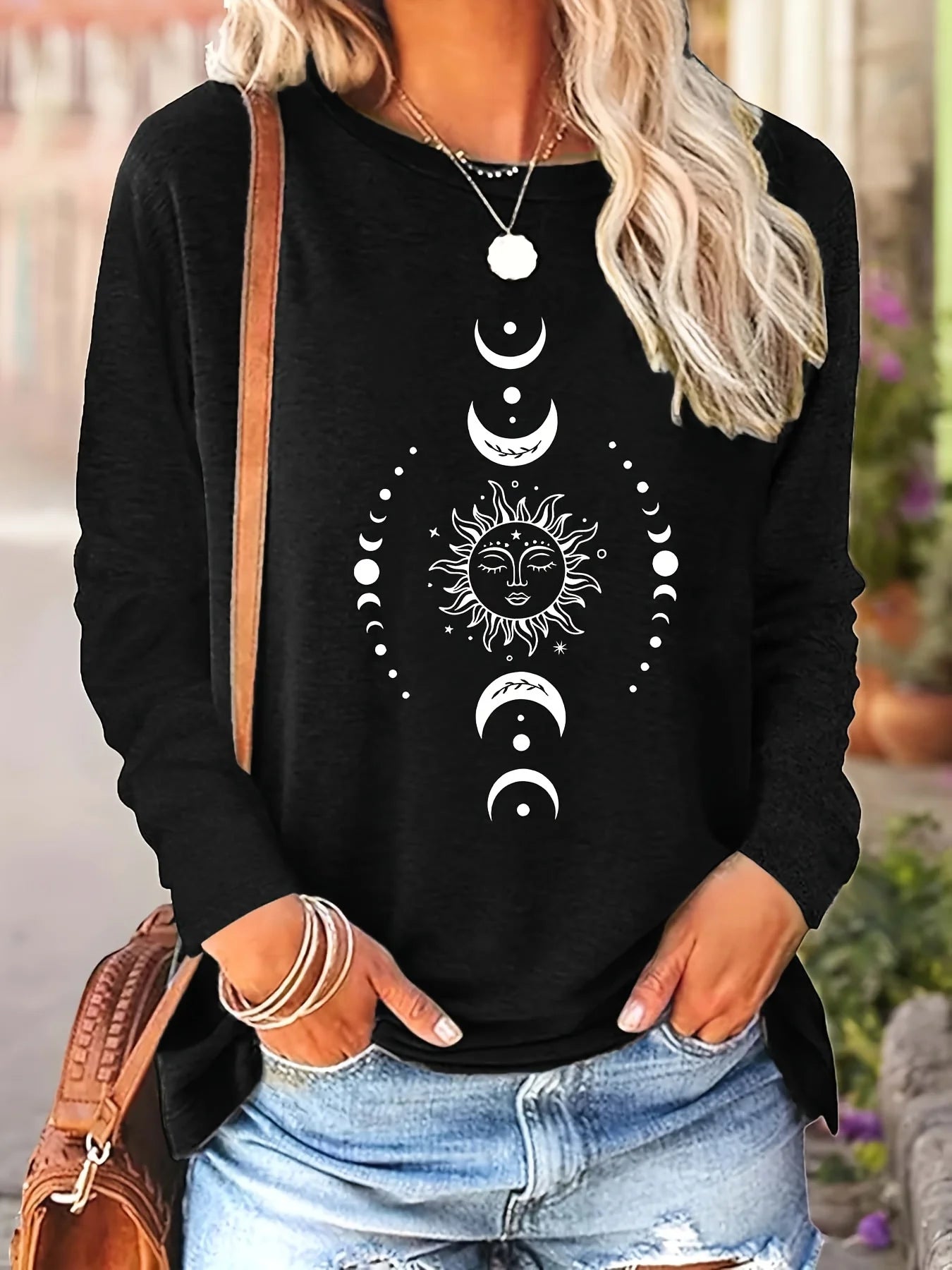 Women's 100% Cotton Slim Long Sleeve T-Shirt – White Basic Tee, Thin Casual Top