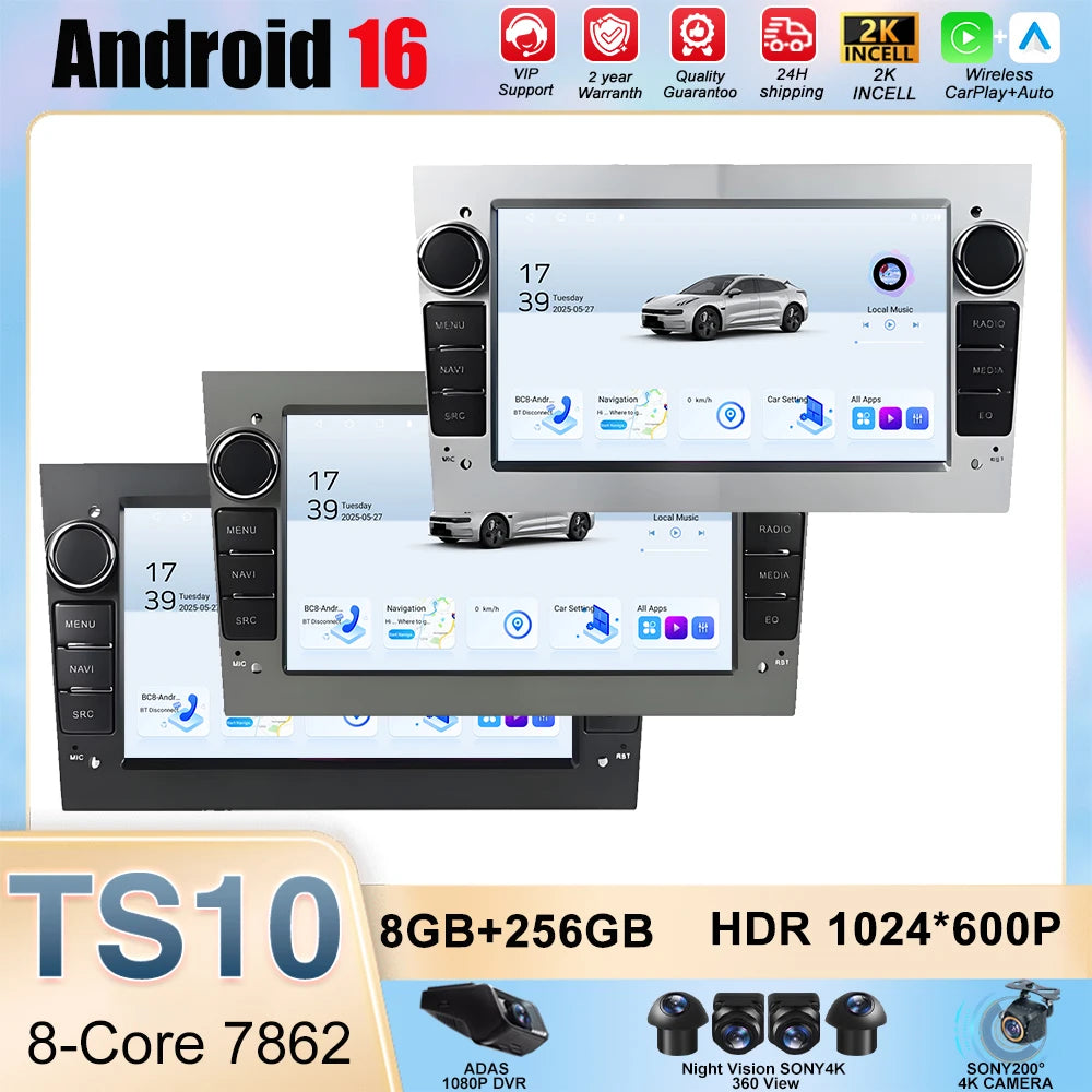 Android Car Stereo for Opel/Vauxhall Astra H J, Vectra, Antara, Zafira, Corsa (2004–2011) — CarPlay, Android Auto, GPS