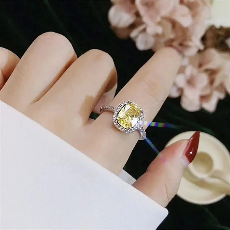 Cubic Zirconia White Gold Ring for Women - Bridal & Wedding