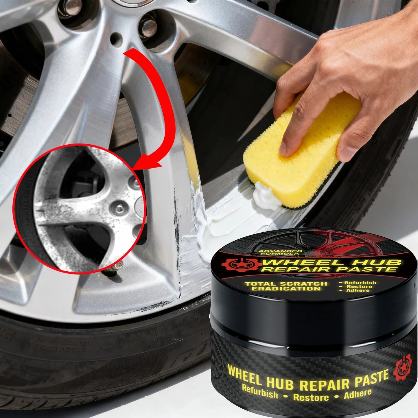 Car Wheel Rim Scratch Repair Paste — Alloy Refurbishment Kit