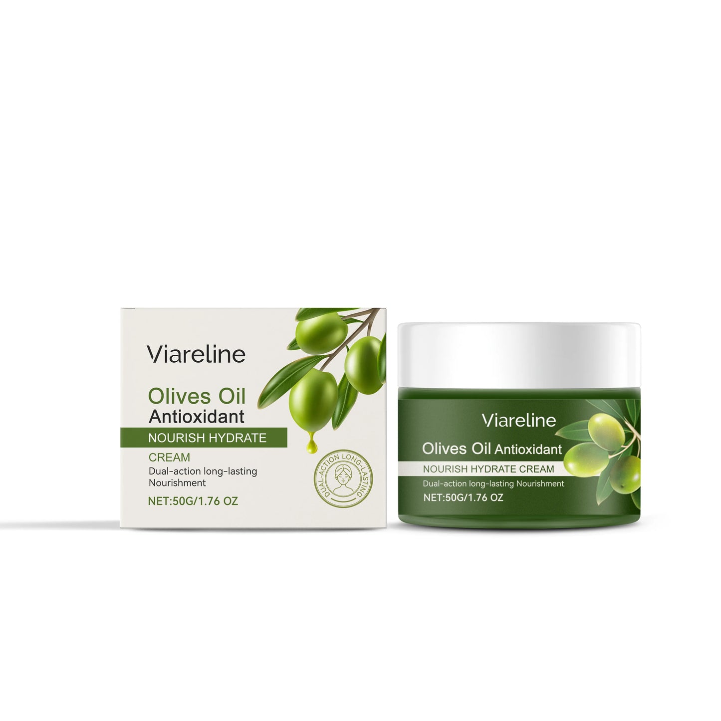 Olive Oil Facial Skincare Set, Hydrating & Soothing Dry Skin Care, Elasticity Boosting Treatment, Complete Routine
