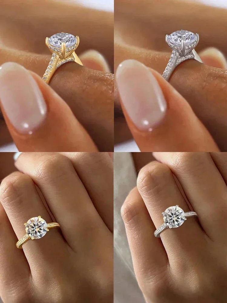 925 Sterling Silver 2 Carat Zircon Ring for Women - Fine Jewelry