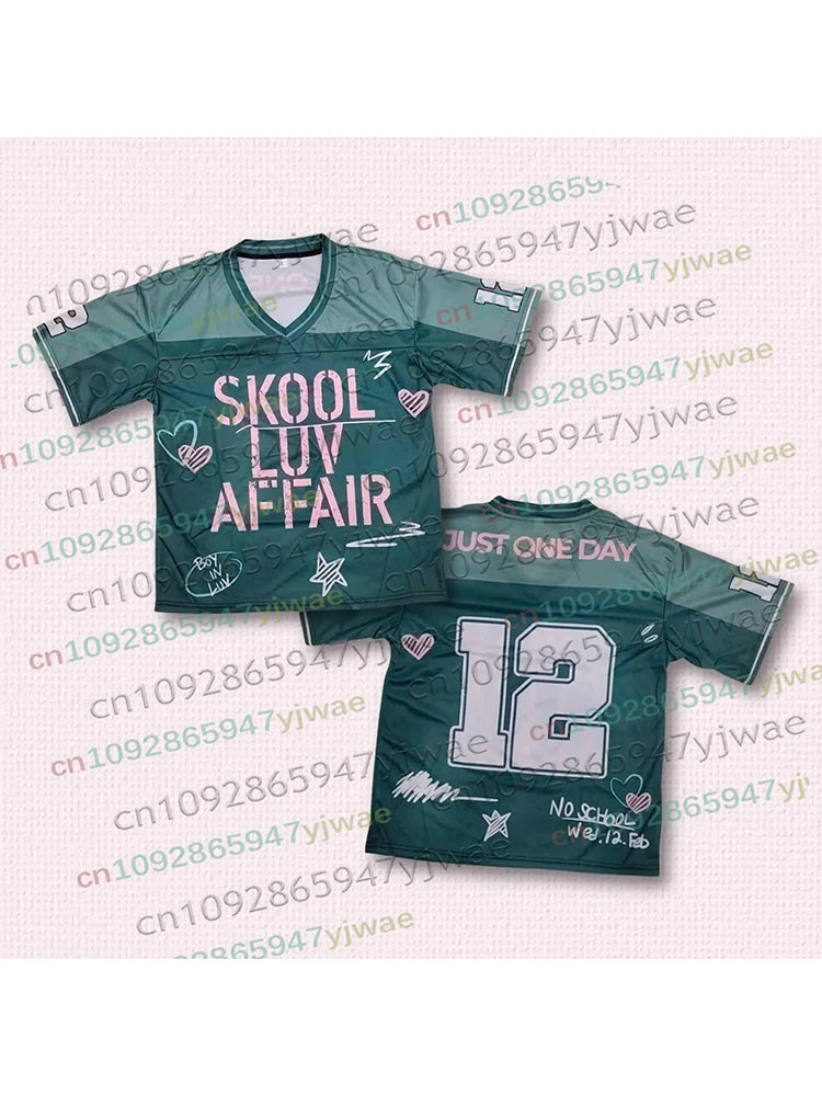 Skool Luv Affair Football Jersey World Tour 2026 Comeback Merch Shirt Kpop Gift for Summer Men's And Women's Cosplay T-shirts