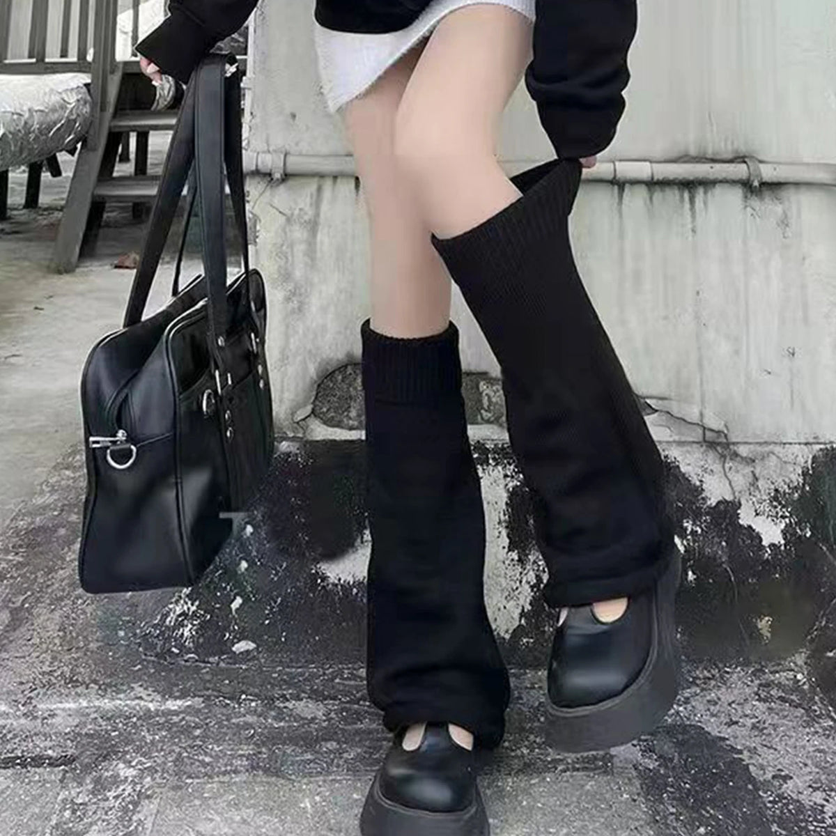 Women's Fluffy Knit Leg Warmers and Arm Warmers