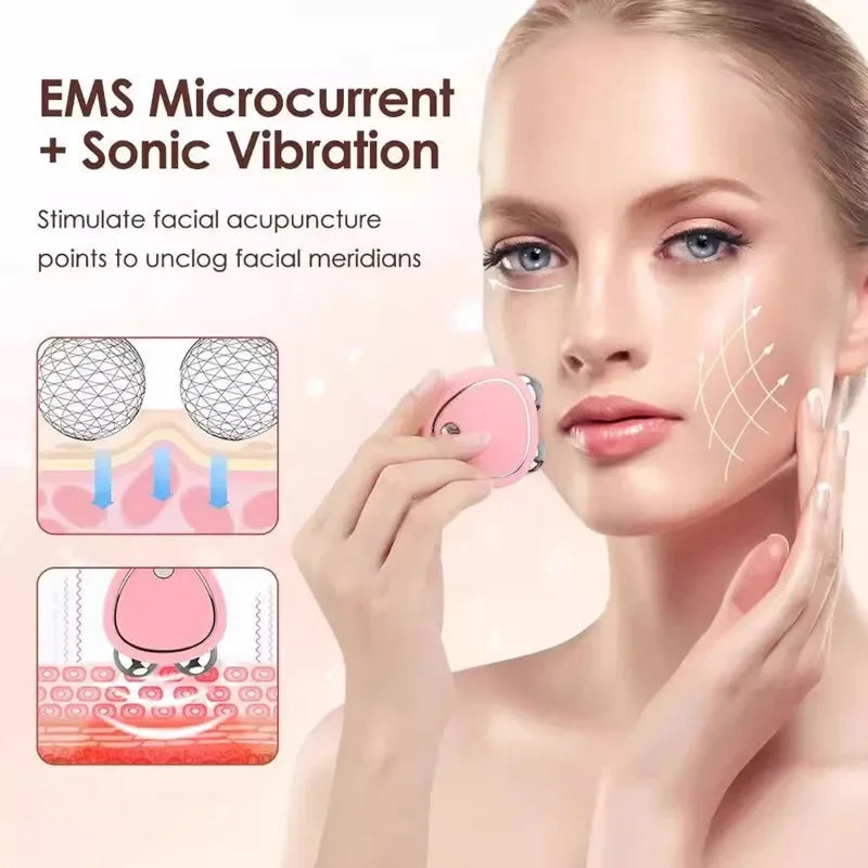 2026 Face Lifting Machine Facial Massager Microcurrent Roller Skin Tightening Rejuvenation Beauty Charging Facial Anti Wrinkle