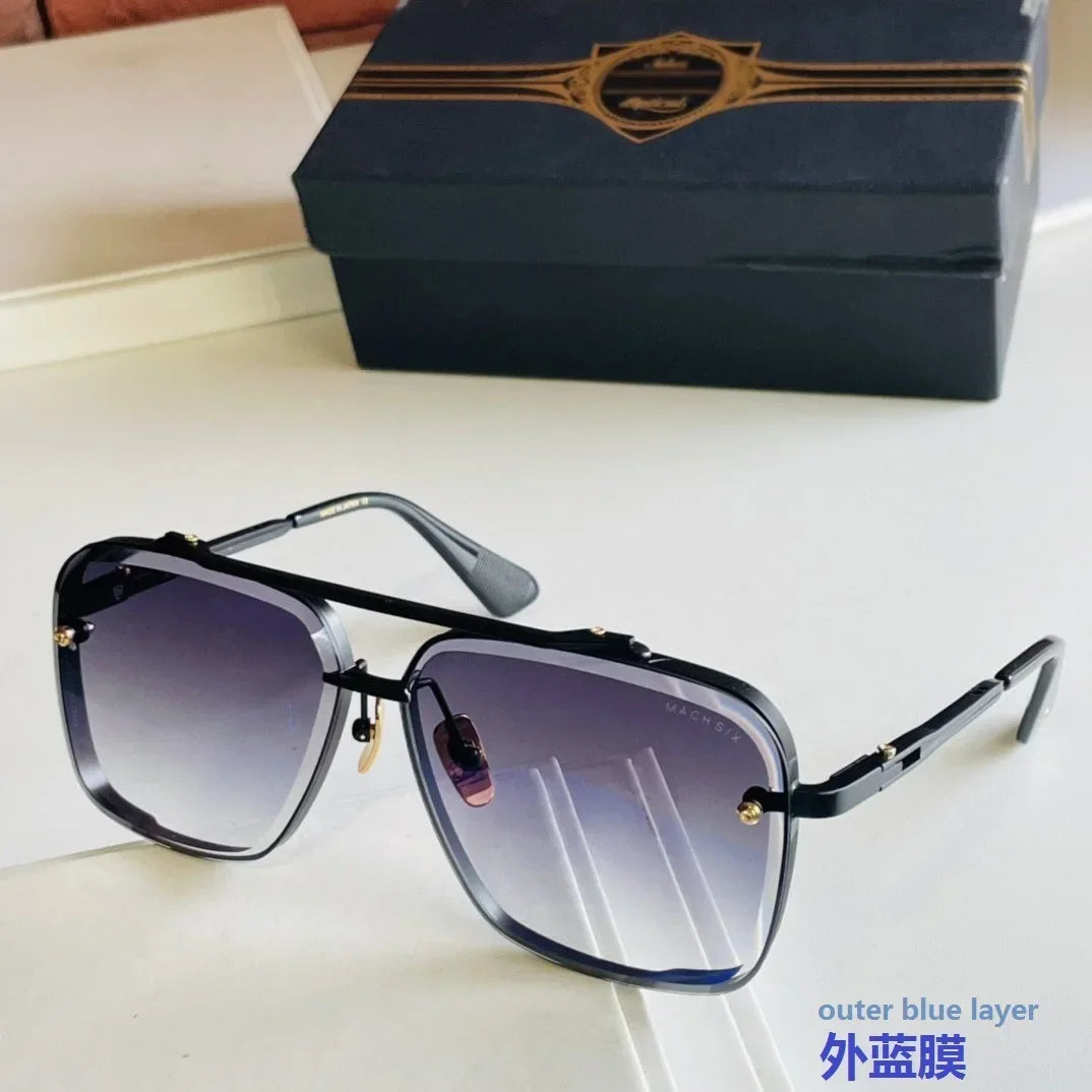 ADITA Unisex Sunglasses — Titanium-Style Frame, Boxed