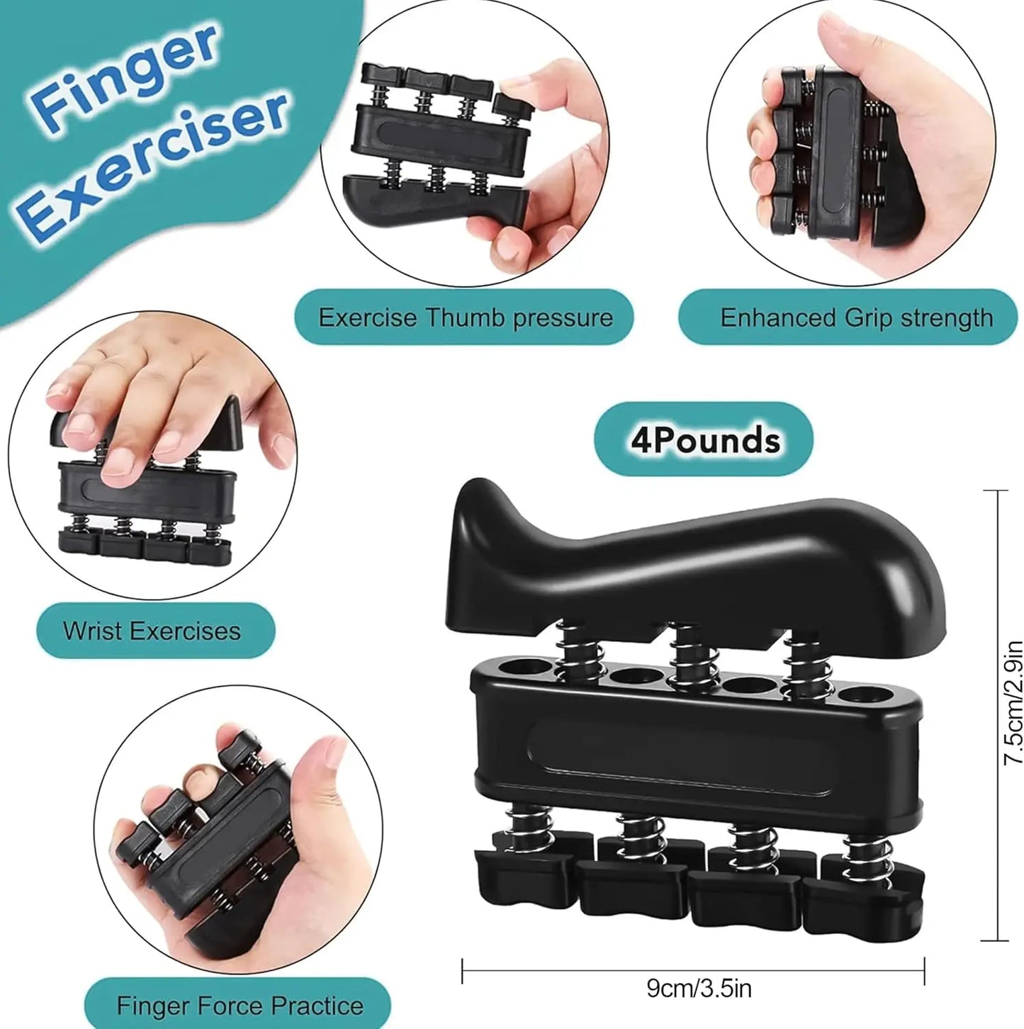 Mechanical Counting Grip Strength Trainer with Finger Exerciser