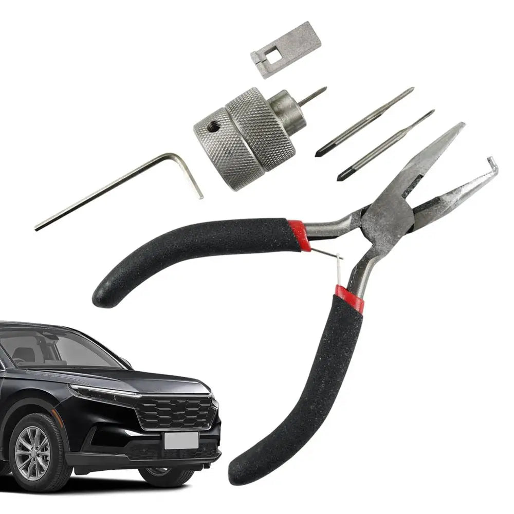 For Honda Ignition Car Lock Pin Removal Extractor Repair Tool Kit Peg Puller Box Ignition Lock Dowel Pin Removal Tool Kit Repair