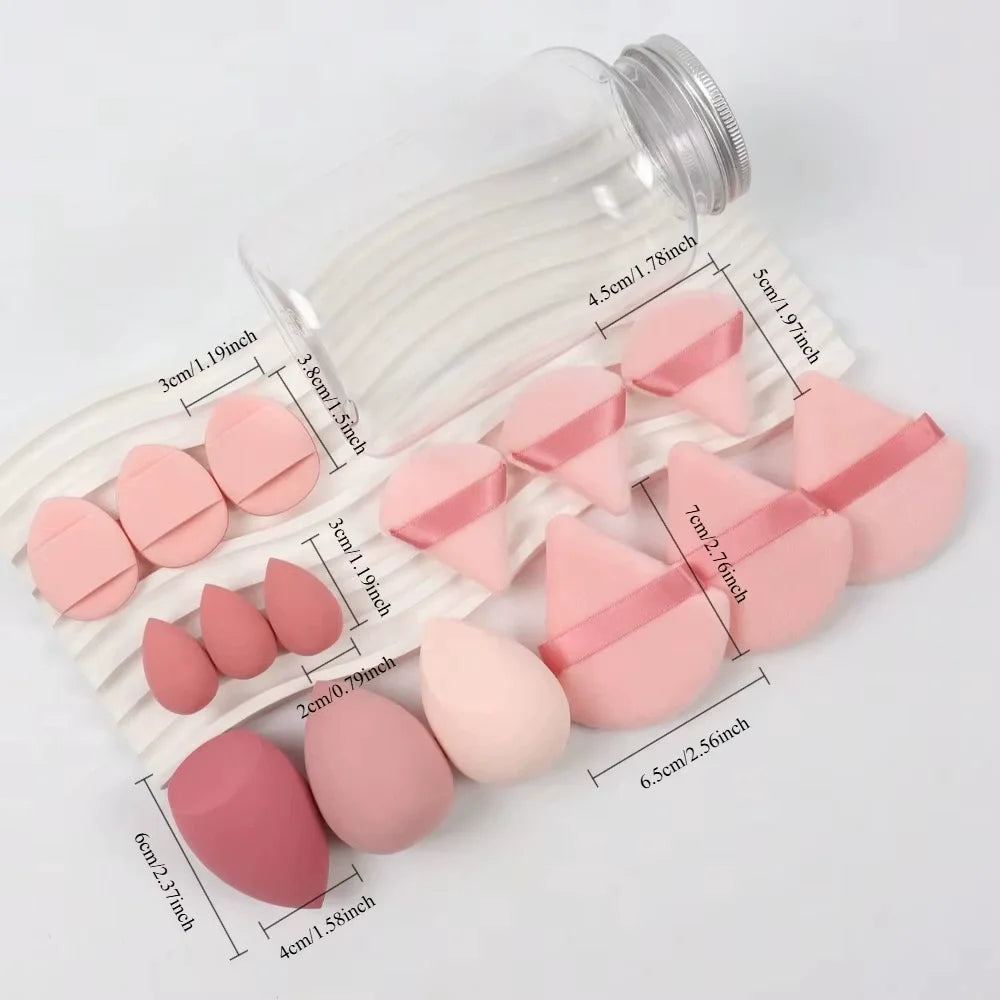 Makeup Sponge Set - 12/15 Pcs Blending Beauty Tools
