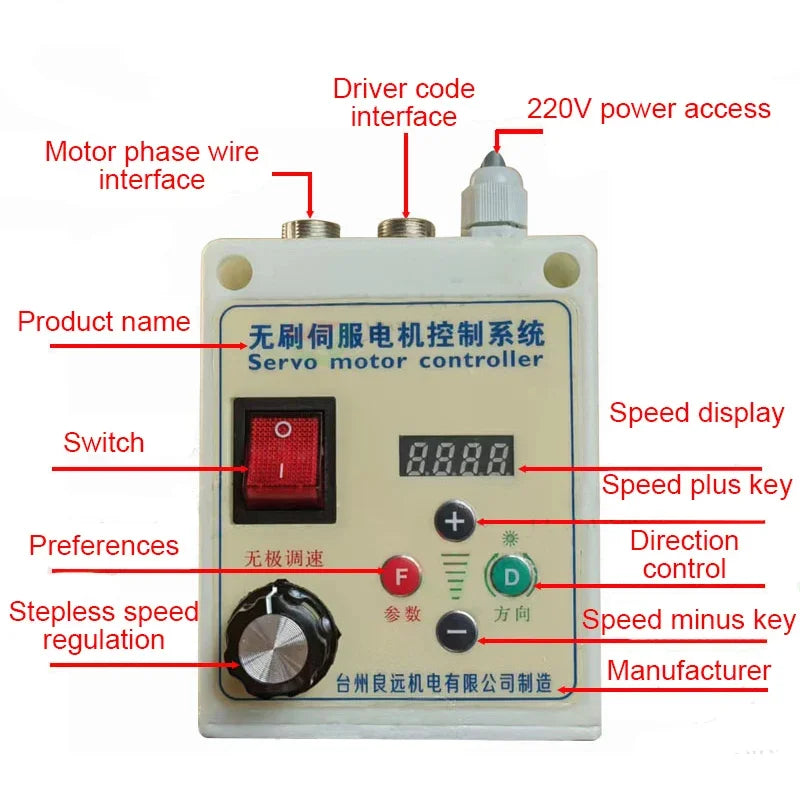 Brushless Servo Motor Kit 110V 220V 550W-2200W for Lathe Machinery CNC Servo motor Servo Motor System Industrial AC Servo Motor