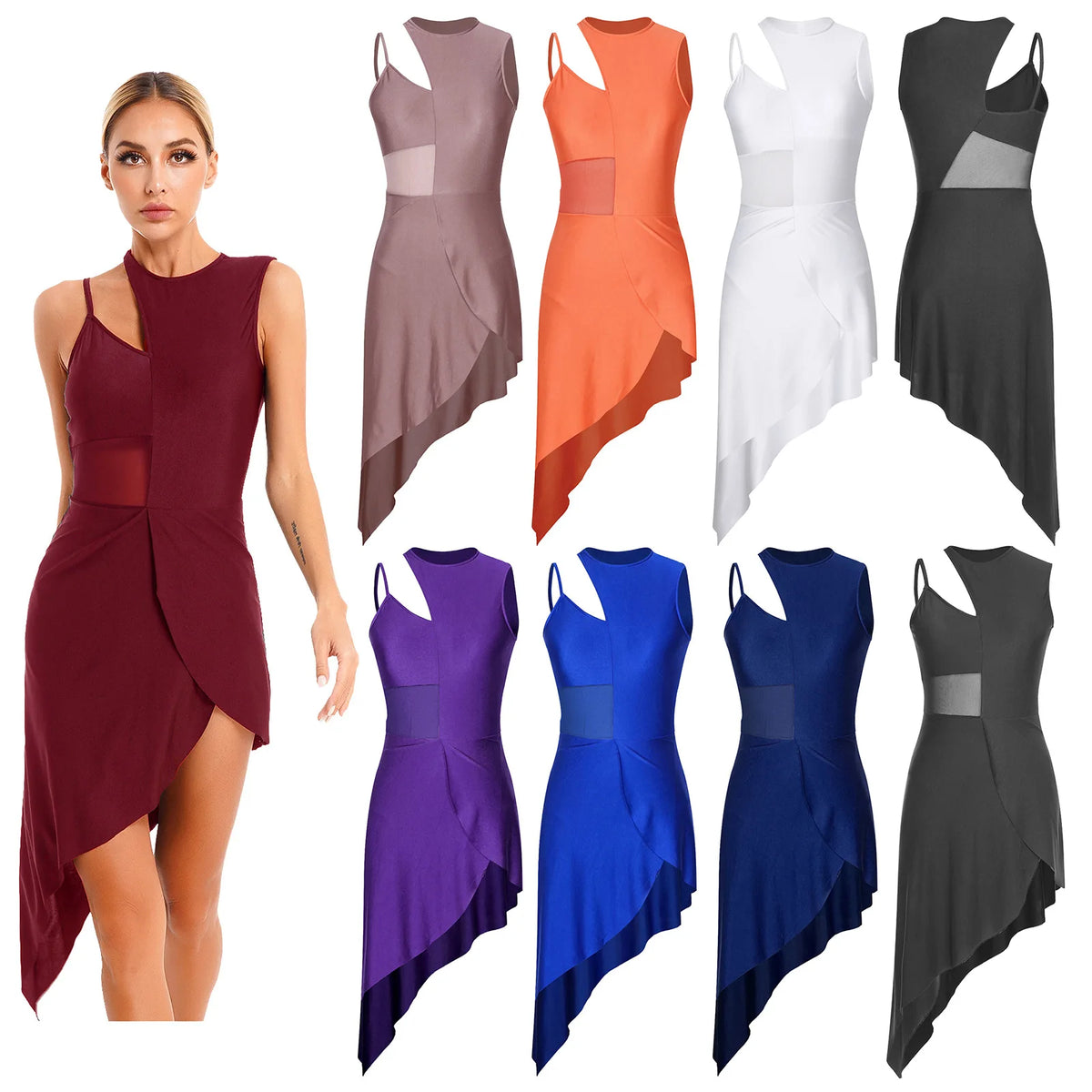 Women's sleeveless ballet lyrical dance dress