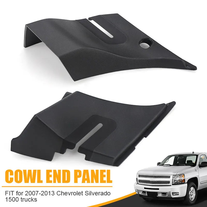 Windshield Cowl End Panel Cover — Chevrolet Silverado 1500/2500/3500 (2007–2013)