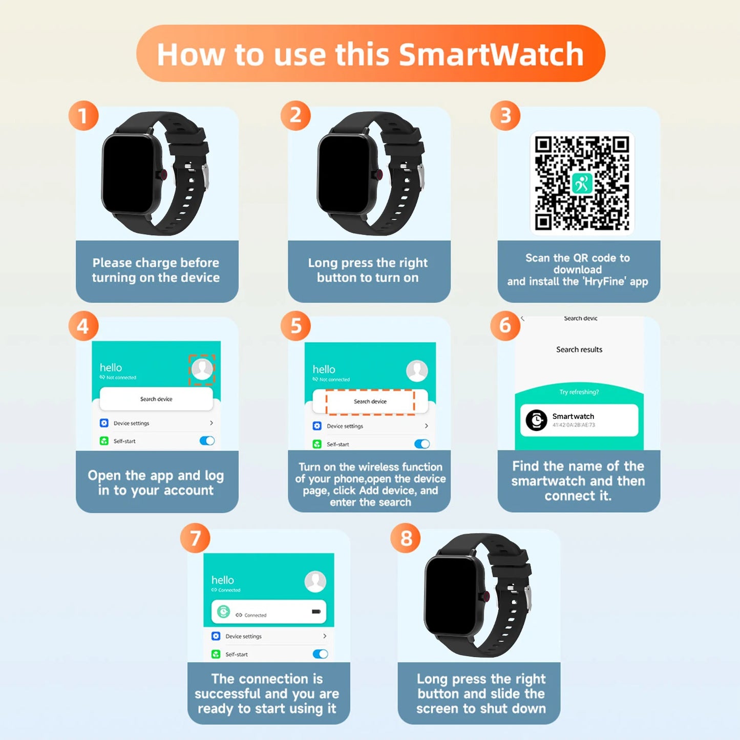 NEW Hot Smart Watch 1.83''HD Screen Camera Music Control Multi-mode Sports Bluetooth Call for Android/IOS 2026 Kids Gift Choice