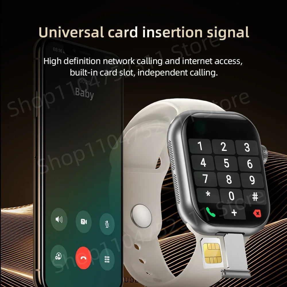 VP49 5G Smartwatch S12 Plus 5G LTE Android 13.0 Smart Watch With 190° Rotating Camera GPS WIFI Compass Play Store Sim Card Slot