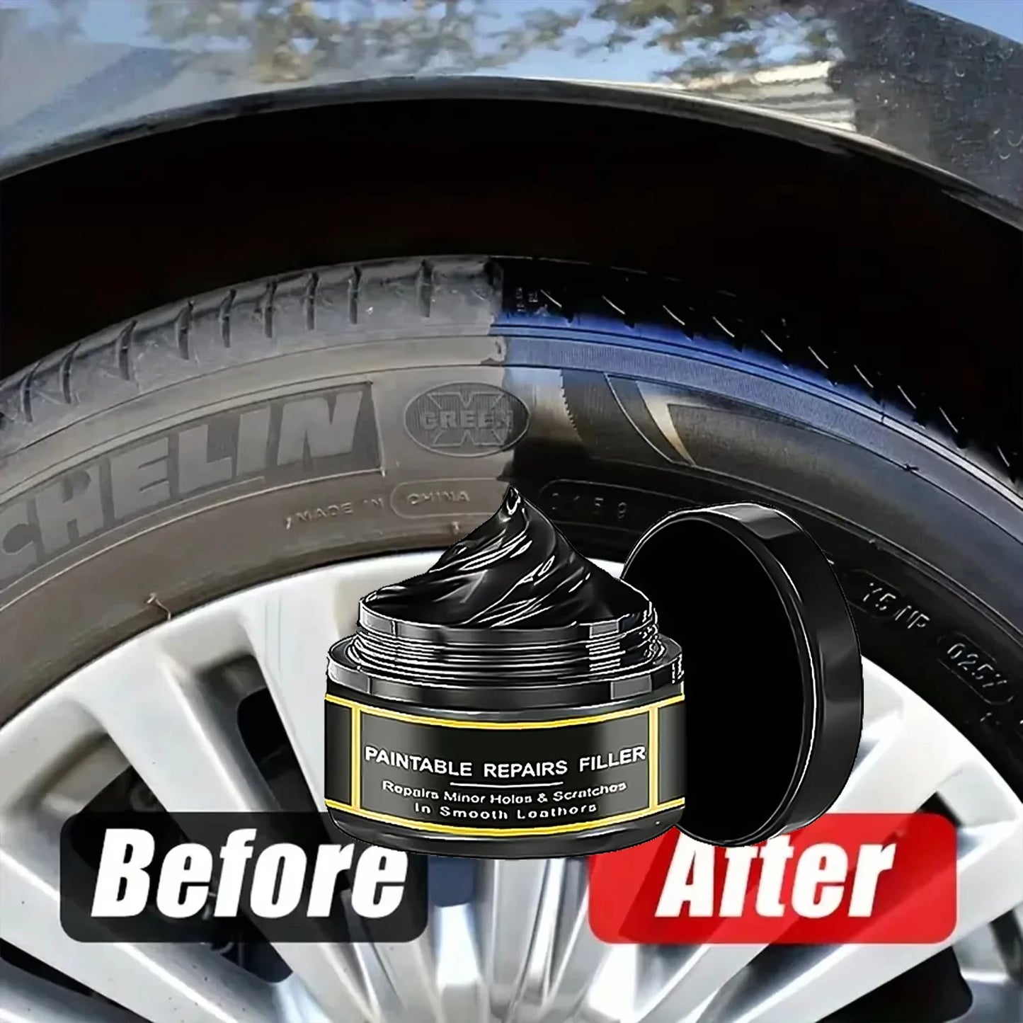 Car Interior Plastic Leather Scratch Repair Paste Automotive Polishing Wax Anti-Aging Paste Tires Seats Steering Wheel B1267