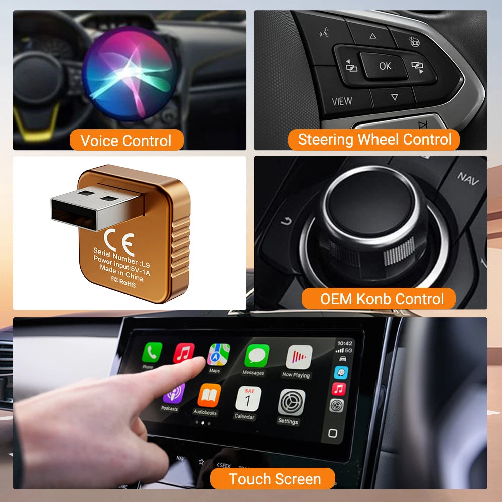 2-in-1 Wireless CarPlay & Android Auto Smart Box (5GHz)