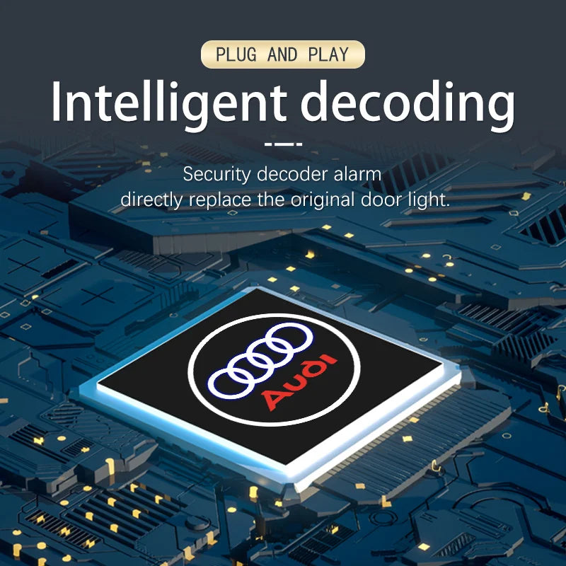 Audi LED Door Welcome Light – Car Door Emblem Lamp for Q3 Q5 Q7 S3 S4 S5 S6 S7 A4 A5 A6 A7 A8