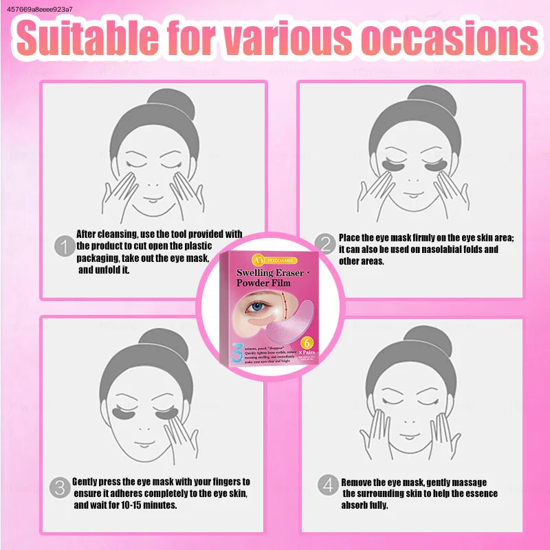 Eye facial mask, eye mask, containing collagen and hyaluronic acid, eye care, eye moisturizing patch, moisturizing eye mask, lift and moisturize skin around eyes, neutral skin