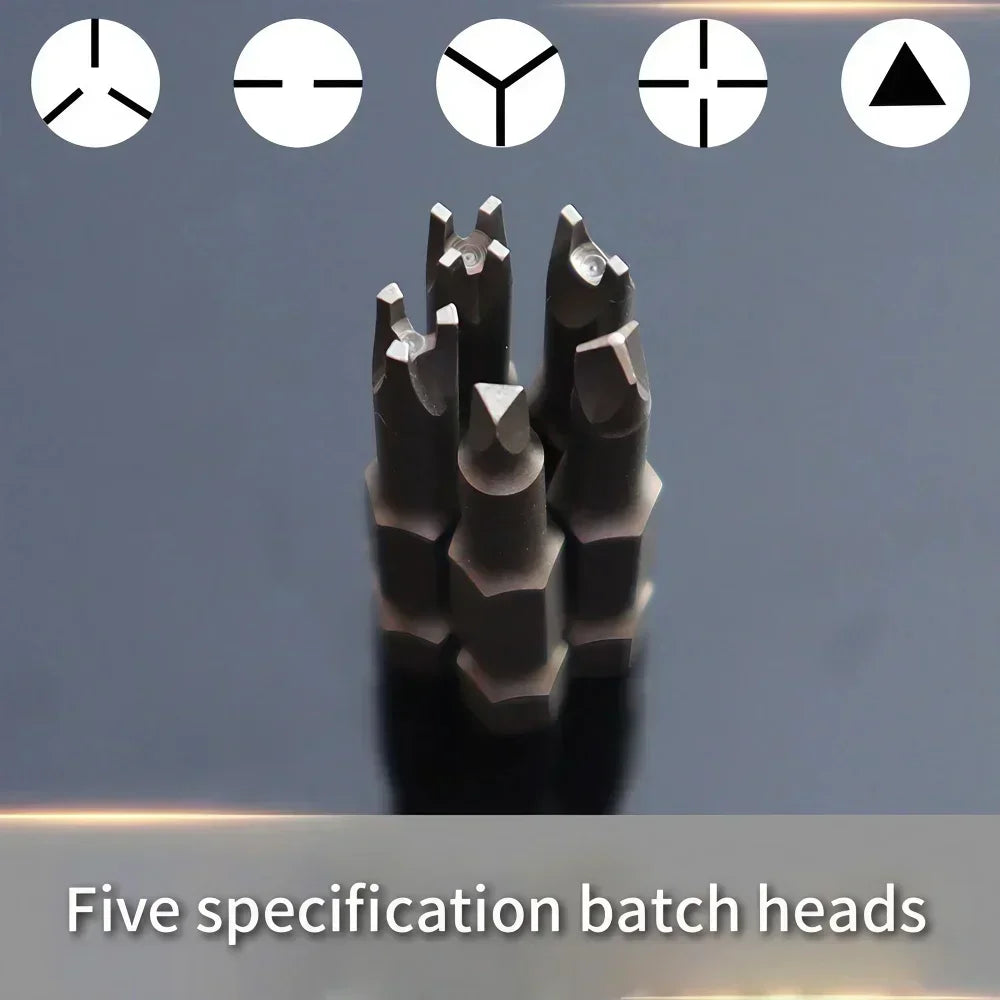 Precision Y U Shaped Triangle Screwdriver Magnetic Bit 1/4in Inner Cross Three Points Screw Driver Security Tip For Power Drill
