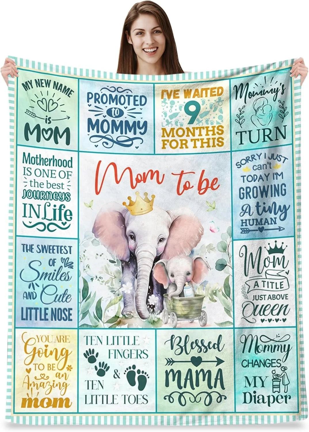 Gift for Mom Flannel Throw Blanket with Loving Message