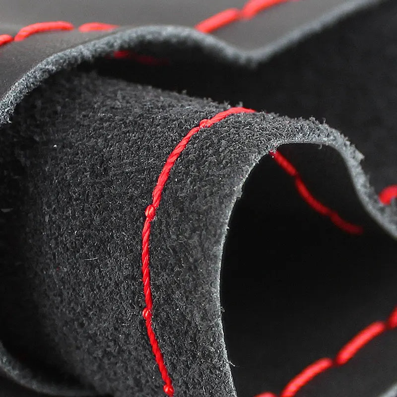 38cm DIY Microfiber Leather Steering Wheel Cover Kit