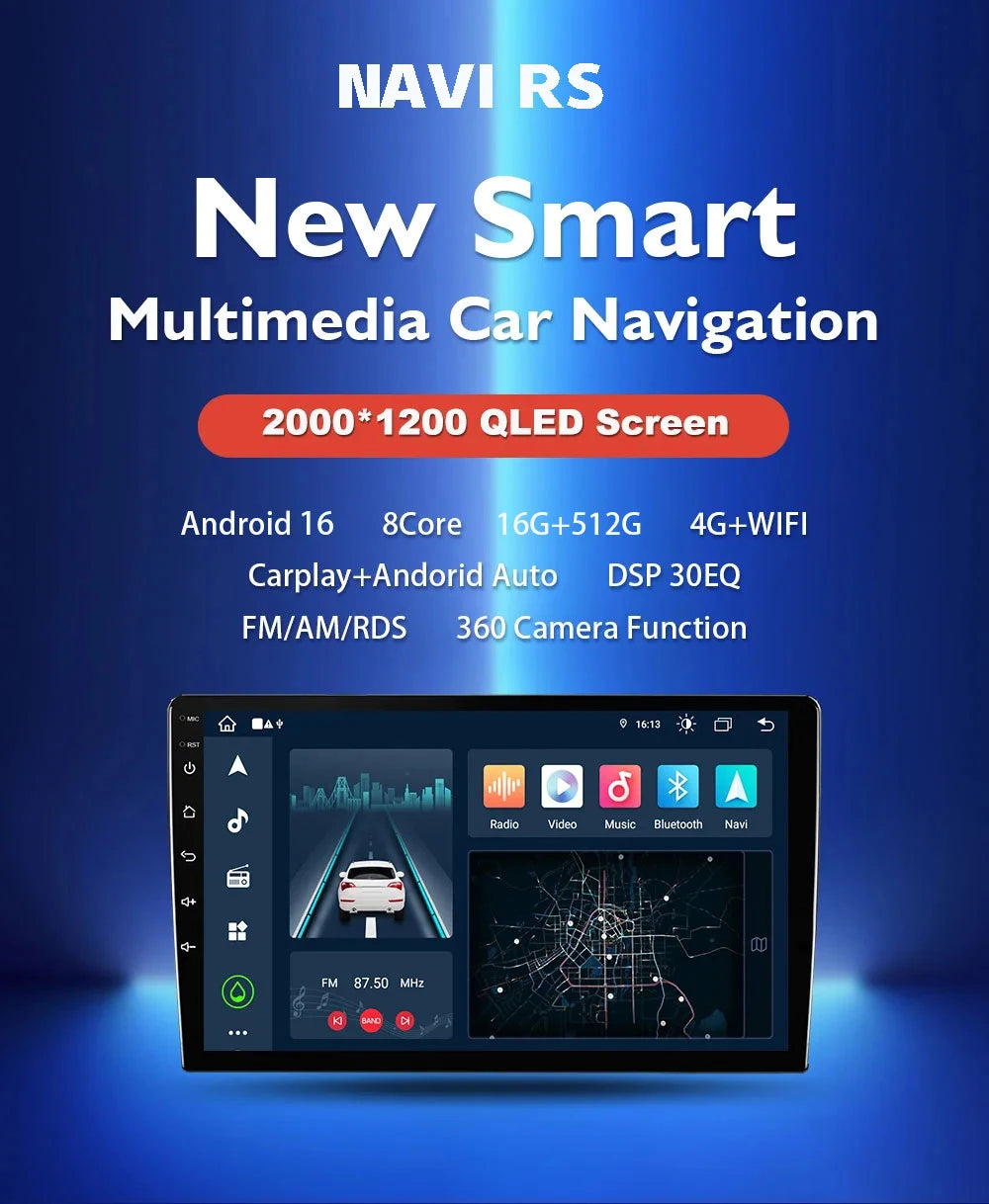 Android 16 Carplay Car Radio for Chevrolet Silverado Impala GMC Yukon Acadia Sierra Multimedia Video Player Navigation Stereo BT