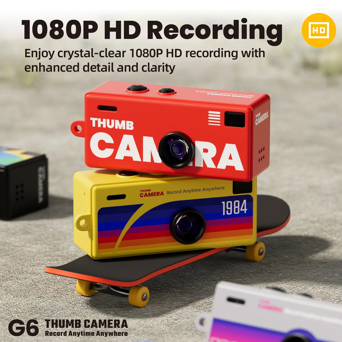 G6 Retro Keychain Camera — 1080P Wide Angle Mini Camera with Flash