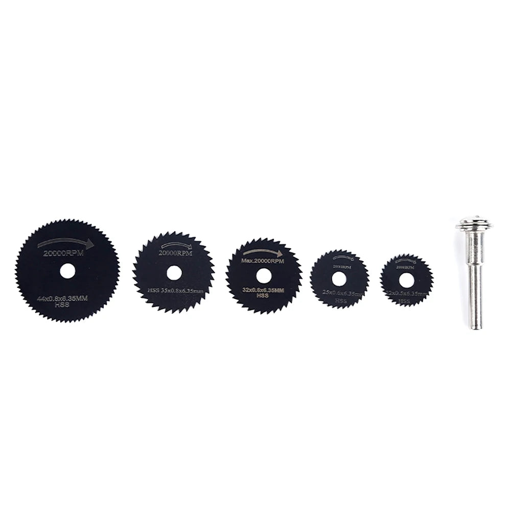 6pc Woodworking Metal Cutting Blade Electric Drill Circular Saw Blade High-speed Steel Electric Grinder Small Saw Blade Tool Set
