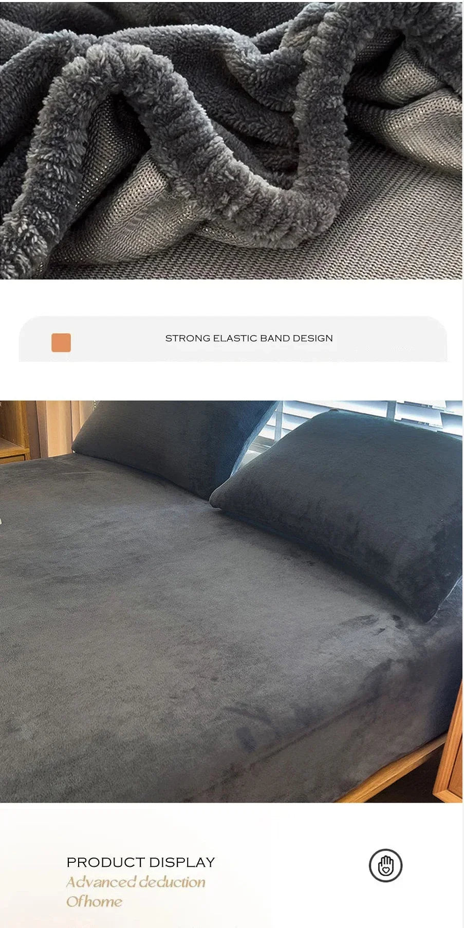 Soft Warm Plush Fitted Sheet Elastic Mattress Cover Fluffy Coral Fleece Bed Linen Winter Couple Luxury Double Bed Bedding