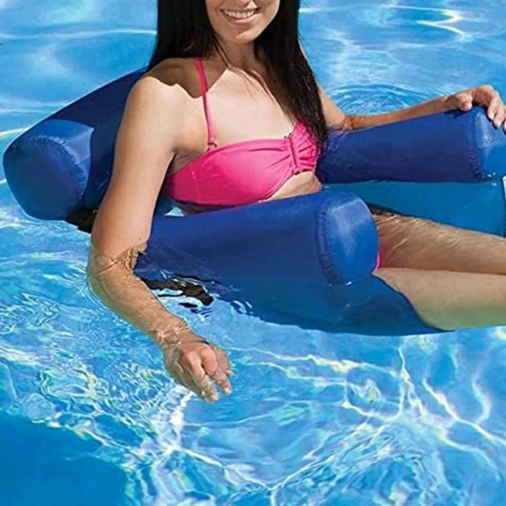 Inflatable Floating Water Hammock — Pool Lounge Float for Summer