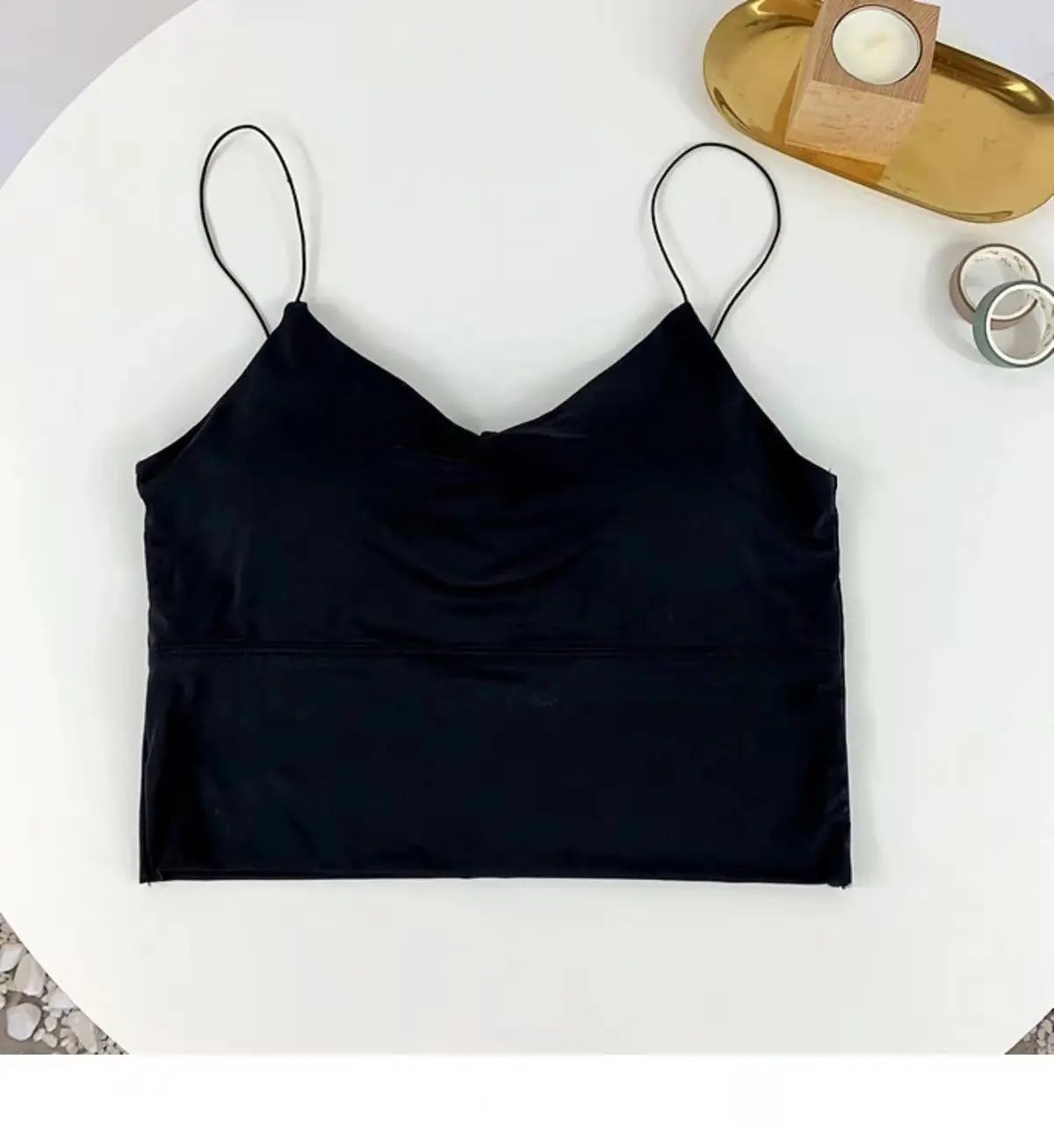 Women's Seamless Ice-Silk Camisole — Padded Bralette Tank Top