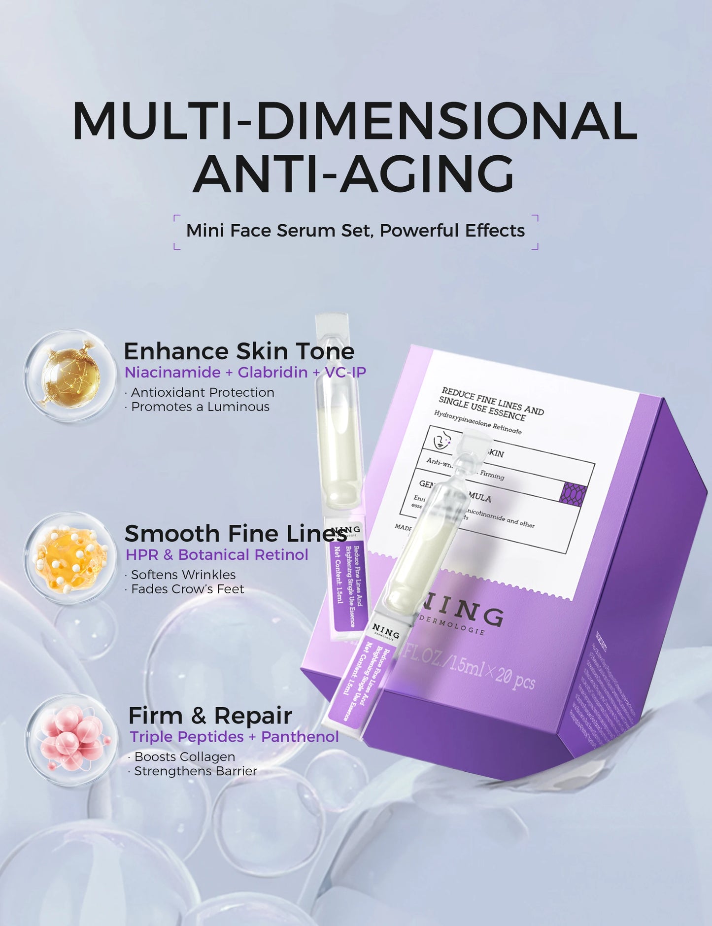 Tembusu Essence Skin Care Set –8-Step Routine with Amino Cleanser, Clay Mask, Toner, Salicylic Acid Serum, Cream & Eye Treatmen