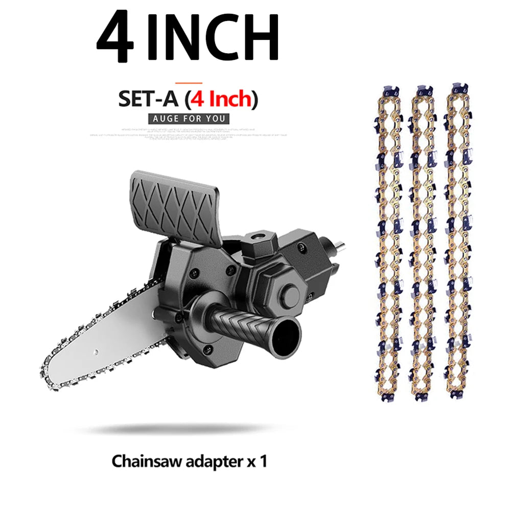 JANGKLIFE 4/6 Inch Electric Drill Modified To Electric Chainsaw adapter Tool Portable Conversion Head Kits Woodworking Pruning