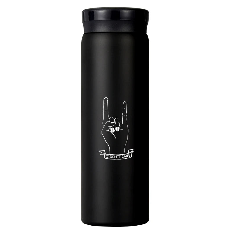 200/300ML 316 Stainless Steel Pocket Mini Thermos Custom LOGO Black Hot Water Bottle Vacuum Flask For Ice Coffee Travel Cup
