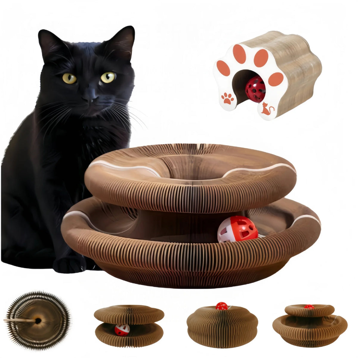 Round Corrugated Cat Scratch Board - Claw Grinding Toy – photo 6