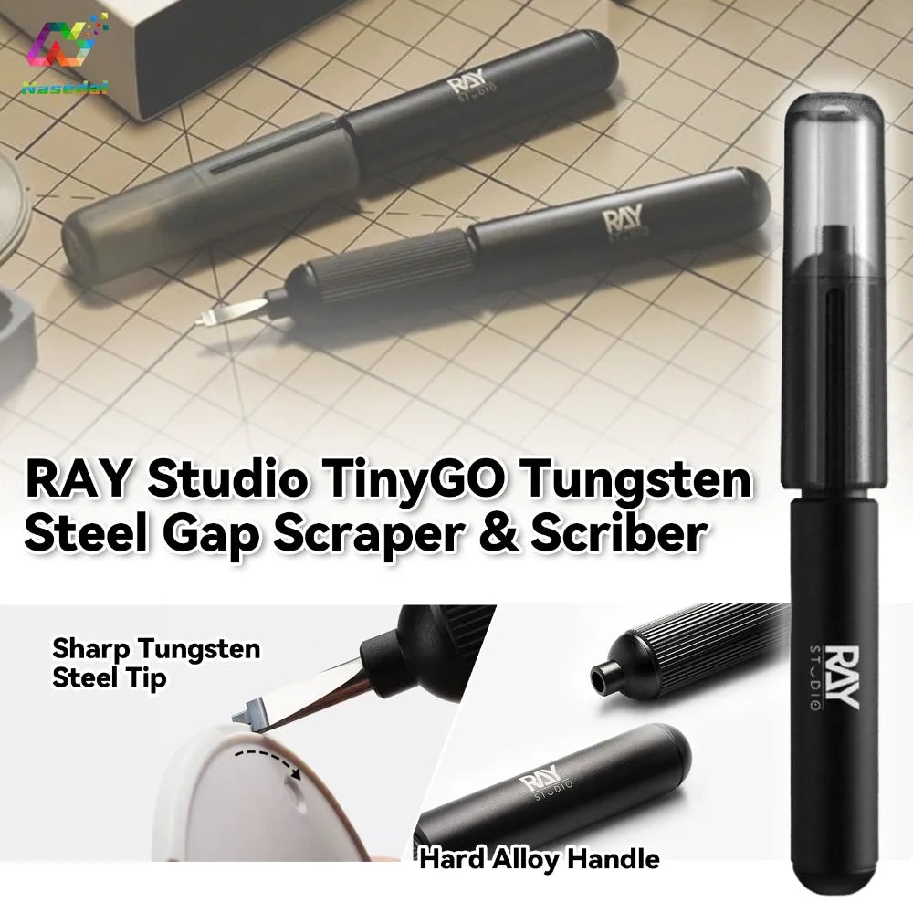 RAY Studio TinyGo Modeling Stepped Scraper for Gundam Military Scale Model Making Curved Step Scraper Kits Hobby DIY Craft Tool